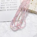 Perle di pietra naturale sfaccettate rosa e viola da 3 mm per gioielli e collane fai da te - Confezione da 20 Pezzi / Morganite