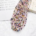 Cuentas sueltas de piedra natural tallada de 3 mm para la creación de joyas DIY manuales - Paquete de 20 Piezas / Colores Mezclados