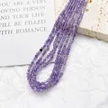 Cuentas de piedra natural amatista púrpura facetada de 3mm para creación de joyas DIY - Paquete de 20 Piezas / Amatista