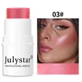 Julystar cream blusher stick in shimmering pink shade 03 for professional makeup - W-CZ-B026#3 (03# Rose Pink)