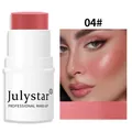 Julystar professional matte blush stick for face makeup shade 04 soft coral pink glow - W-CZ-B026#4 (04# Coral Pink)