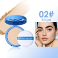 Poudre compacte mate contrôle du sébum teinte 02 Beige avec miroir et houppette - 02# Beige