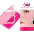 Palette de fard à joues bicolore 04 Peach Blossom Clouds avec effet visage et tests - 04# Peach Blossom Clouds (Rose Pêche)