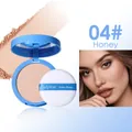 Poudre compacte fixatrice mate avec houppette et miroir de maquillage, teinte 04# Honey. - 04# Honey