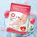 Efero strawberry milk exfoliating foot mask sachet for removing dead skin and calluses - efero Strawberry Milk Foot Mask / Red