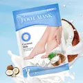 Efero coconut milk exfoliating foot mask for smoothing skin and removing calluses - efero Coconut Milk Foot Mask / Blue & White