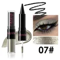 Stick double embout avec ombre à paupières argentée scintillante et eye-liner noir 07# - Gris Argent Scintillant (W-CZ-B045#7)