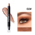 Clubday 02# waterproof double-headed pearl eyeshadow stick with sponge tip applicator - 02# Bronze Gold