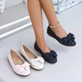 Ballerines élégantes et respirantes en jacquard pour femmes avec nœud en rose, blanc et noir - 35 / Rouge pastèque