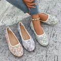 Zapatos planos de malla transpirable con estampado floral para mujer estilo Mary Jane - 35 / Negro