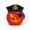 Halloween pirate pumpkin lantern with skull hat for outdoor garden decoration - Pirate Pumpkin Style / Solar Powered