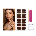 TORVIKX coffee brown soft gel nail stickers set including 16 pieces and manicure tools - 16 Pcs Set (Includes Tools) / 16 Pcs/Box (Includes Alcohol Pad) / Coffee