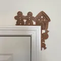 Gingerbread man wooden Christmas door corner decoration for holiday home decor - Gingerbread Man