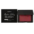 Fard à joues mat et soyeux zephoco en rouge foncé pour un teint naturel et éclatant - 3.5g / Rouge Foncé