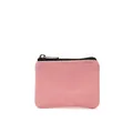 Kompakte rosa Canvas-Minibörse mit robustem schwarzem Reißverschluss für Kleinteile - Breite 20 Höhe 15 / Rosa