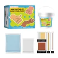 Kit calco mani 3D Dowmoo DIY con polvere per stampaggio, secchiello e strumenti - Secchiello*1, Polvere Modello 100G*1, Polvere Calco 100G*1, Polvere Oro 4G*1, Polvere Argento 4G*1, Carta Vetrata*1, Bastoncino per Mescolare*1