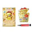 Set de regalo de globo sorpresa de oso de peluche animado con bomba de aire manual rojo - 1 Globo Y 1 Bomba / Estilo Sorpresa De Oso De Peluche