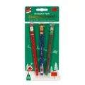 Detail van kerst uitwisbare gelpennenset met kerstman, rendier en elf motieven. - Kerstthema Uitwisbare Pen / 3 Stuks (0.7mm)