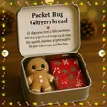 Lindo set de regalo de Navidad Pocket Hug con un hombre de jengibre de fieltro en caja - Hombre de Jengibre