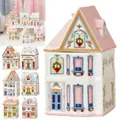 Christmas Spice House Set holiday village ceramic spice jars for seasonal decor - Christmas Village Spice House A