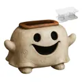 Detail view of a creative Halloween ghost tissue box with inner spring mechanism. - Ghost Style