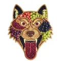Creative wolf head shaped Halloween charcuterie board made of natural wood serving tray - Wolf Head Style