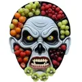 Spooky monster face shaped Halloween charcuterie board tray for festive snacks and fruit. - Ghost Face