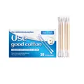 JUE FISH double-headed cotton swabs for gentle ear cleaning and daily personal care - Pack of 30