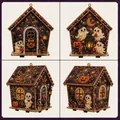 Viste dettagliate di tutti i lati della decorazione della casa di Halloween in perle 3D - Fantasma