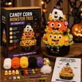 DIY Σετ Πλεξίματος Halloween Candy Corn Monster Tree με όλα τα απαραίτητα υλικά - Δέντρο με Τέρατα Ζαχαρωτών