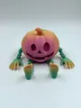 Buntes 3D-gedrucktes bewegliches Kürbis-Monster-Spielzeug für Halloween-Dekoration - Kürbis Smiley Gesicht / Regenbogen-Ombre