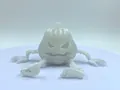 3D-gedrucktes weißes Kürbis-Monster mit beweglichen Gelenken für Halloween-Dekoration - Kürbis Böse / Weiß