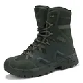 Professional dark green high-top tactical combat boots with anti-slip rubber outsole - 39 / Army Green
