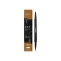 Matita per sopracciglia zephoco 2-in-1 nera per tratti naturali effetto pelo - Nero 2ML / Nero
