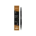 Matita per sopracciglia Zephoco 2-in-1 marrone scuro con punta a 4 denti - Marrone Scuro 2ML / Marrone scuro
