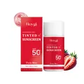 Protector solar con color Hoygi Strawberry Dew SPF 50+ con fresa fresca y gotas de gel - 50g (Porcelana)