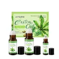 Set roll-on de aceite de ricino JAYSUING en 3 tamaños para nutrir e hidratar la piel - Conjuntos