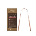 ORALHOE U-shaped stainless steel tongue scraper for effective oral hygiene and fresh breath - 1pc Pack / Rose Gold