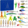 Vis-adventskalenderset met diverse kunstaas, waaronder minnows, lepels en zacht kunstaas. - Stijl A (24-delige Aas Set) / Set van 24