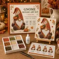 Kit d'art mosaïque de gnome pour décoration automnale DIY avec tuiles et outils - Style C (Sans Boîte de Couleur) / Ensemble 1