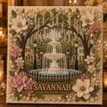 Gedetailleerd overzicht van Savannah parel kunstpakket met verfijnde kraalwerk textuur. - Forsyth Park (C)