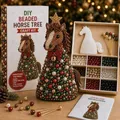Kit de manualidades de árbol de Navidad de cuentas con forma de caballo - Caballo