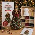 Kit de árbol de Navidad de cuentas DIY con diseño de perro salchicha y perlas - Perro