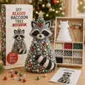 Kit de manualidades de árbol de Navidad mapache con cuentas de colores y accesorios - Zorro