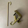 Gancio da camino regolabile in metallo dorato per calze di Natale - 1 Pezzo / Oro