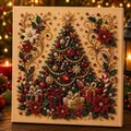 Kit creativo di pittura artistica con perle per albero di Natale fai-da-te con regali - Albero di Natale con Regali