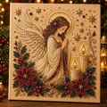 Kit artistico natalizio fai-da-te con perle raffigurante angelo in preghiera - Angelo In Preghiera