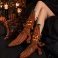 Divertenti calze 3D di Halloween con design a mostro zucca per atmosfere festive. - Zucca