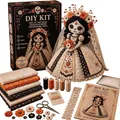 Kit fai-da-te bambola patchwork sposa scheletro Giorno dei Morti per Halloween completo - Kit Bambola Patchwork Stile Giorno dei Morti (Stile C)