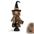 Vintage primitive witch doll with 'Wickedly Welcome' sign for Halloween indoor decor - Bell Witch